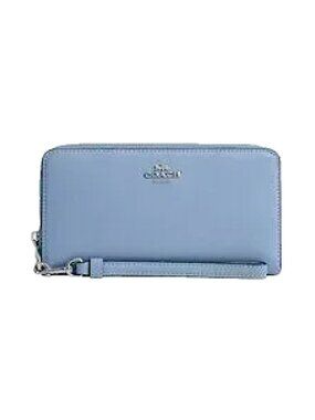 Coach Women's Long Zip Around Wallet Credit Card Wristlet Leather Clutch  NEW